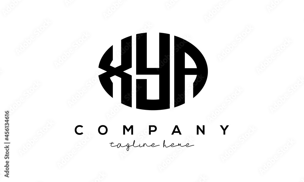 XYA three Letters creative circle logo design	
