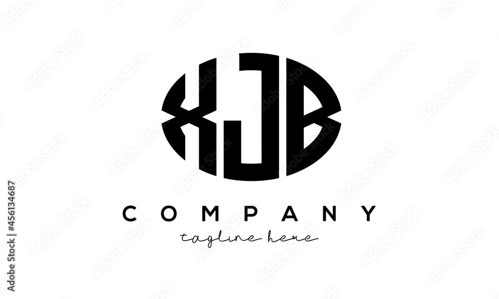 XJB three Letters creative circle logo design	
