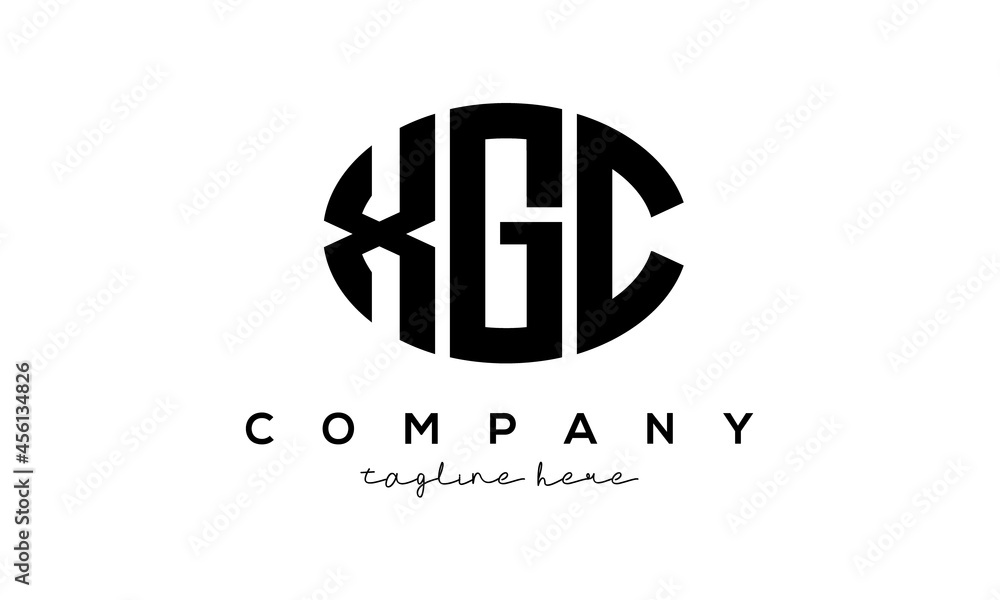 XGC three Letters creative circle logo design	
