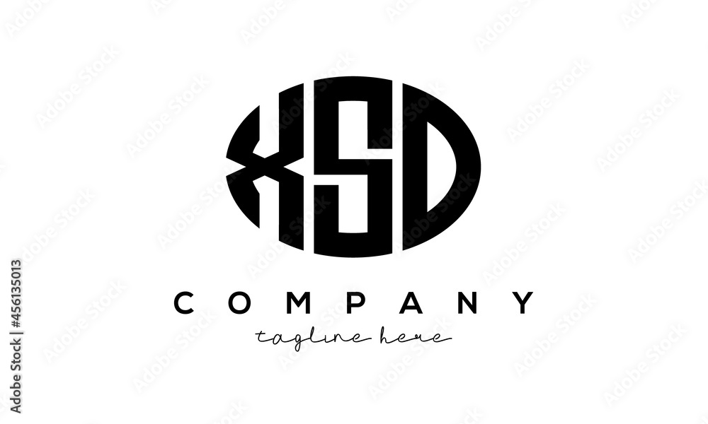 XSD three Letters creative circle logo design	
