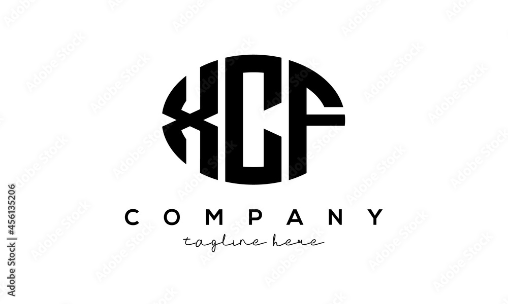 XCF three Letters creative circle logo design