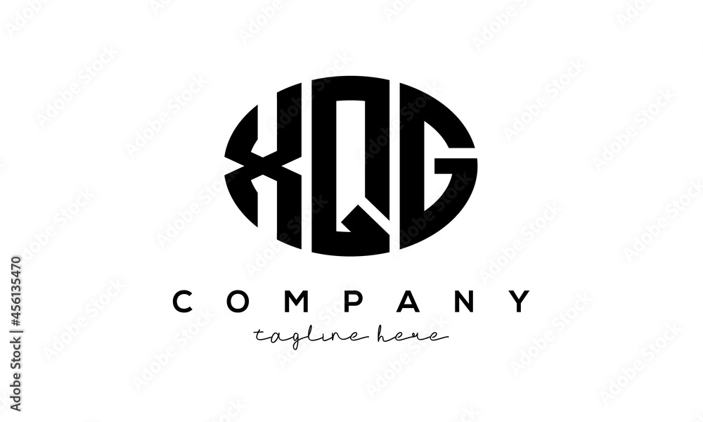 XQG three Letters creative circle logo design