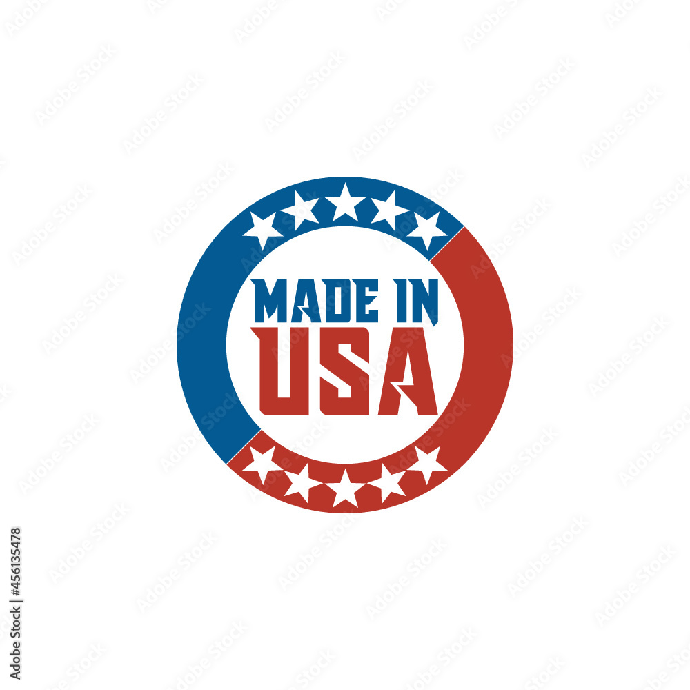 Made in the USA icon isolated on white background