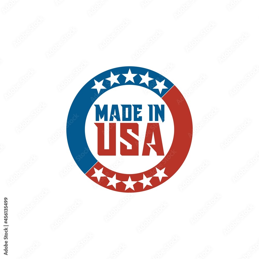 Made in the USA icon isolated on white background Made in the USA icon isolated on white background