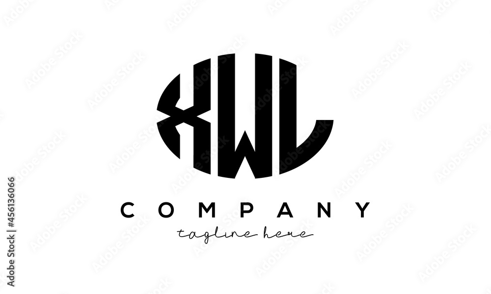 XWL three Letters creative circle logo design XWL three Letters creative circle logo design