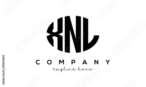XNL three Letters creative circle logo design