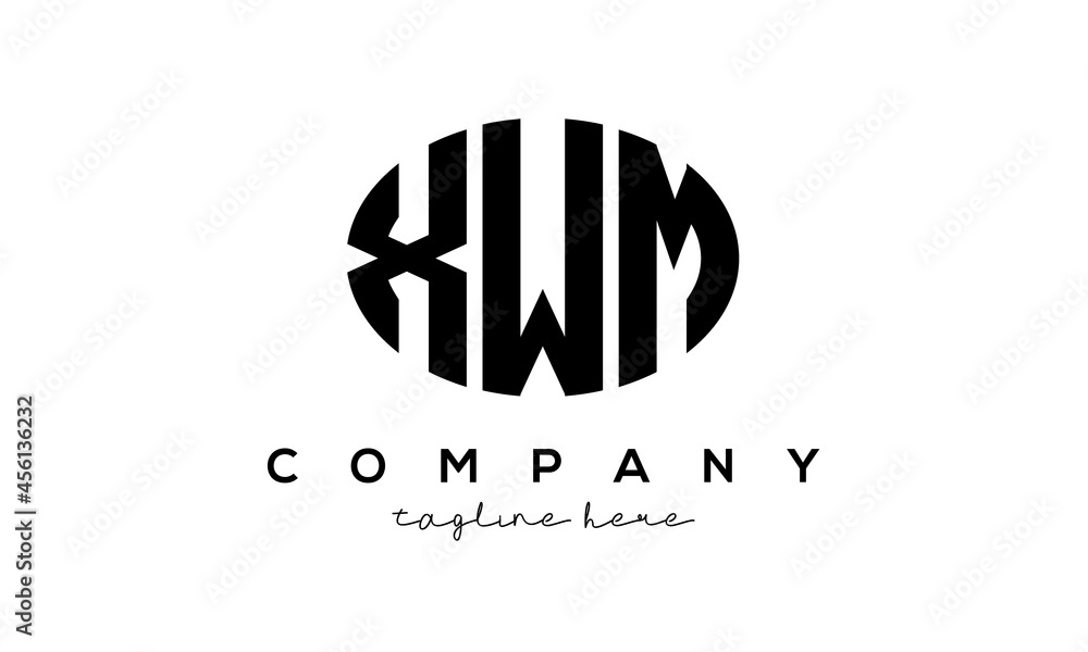 XWM three Letters creative circle logo design