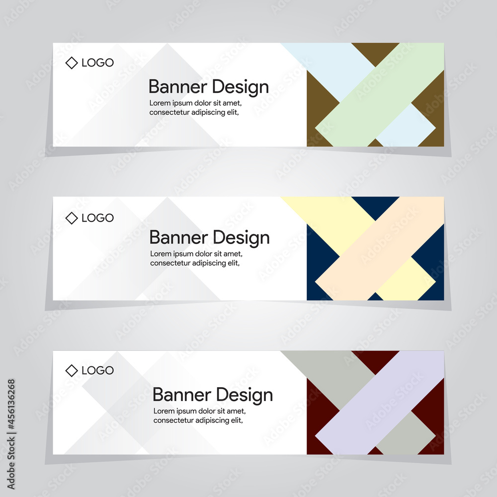 Naklejka premium Template Banner Abstract Pastel Vector Design Background