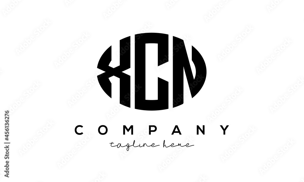 XCN three Letters creative circle logo design