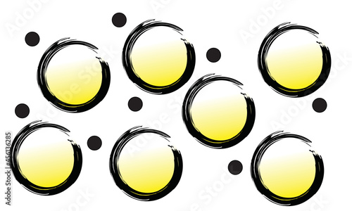 Yellow and black dots