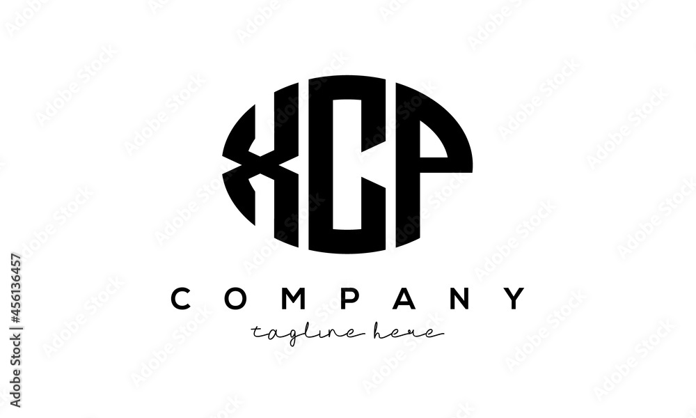 XCP three Letters creative circle logo design XCP three Letters creative circle logo design