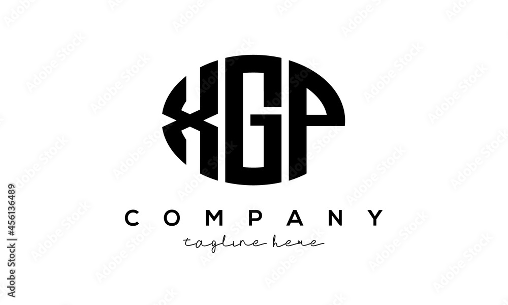 XGP three Letters creative circle logo design XGP three Letters creative circle logo design
