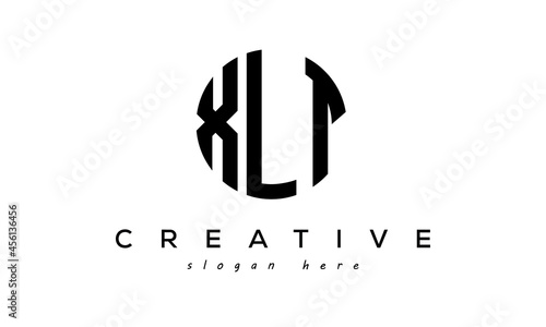 Letter XLT creative circle logo design vector photo