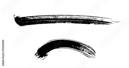 墨と筆で書いた和風の素材
