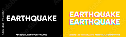 stylized modern font and alphabet