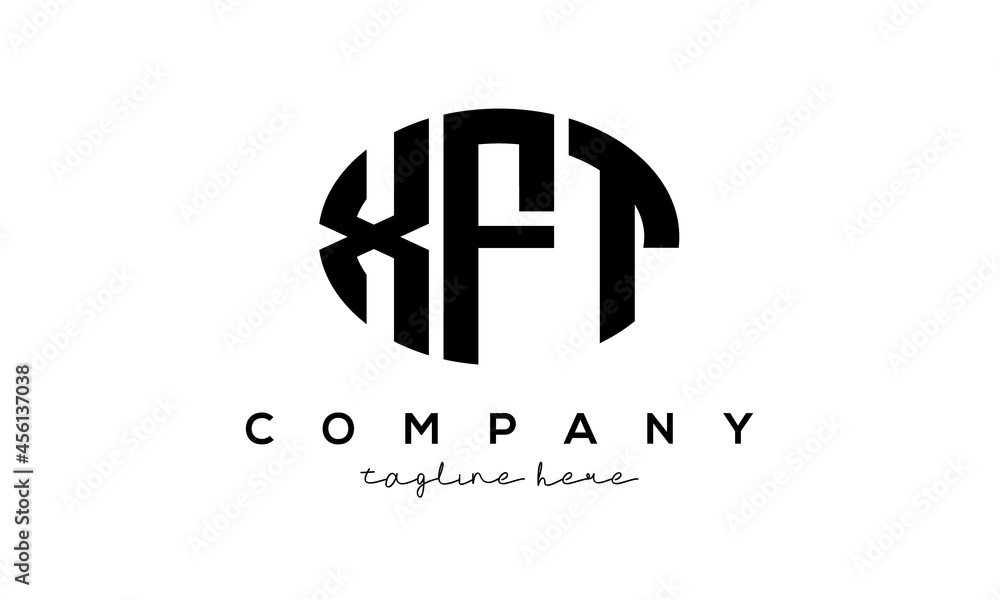 XFT three Letters creative circle logo design XFT three Letters creative circle logo design