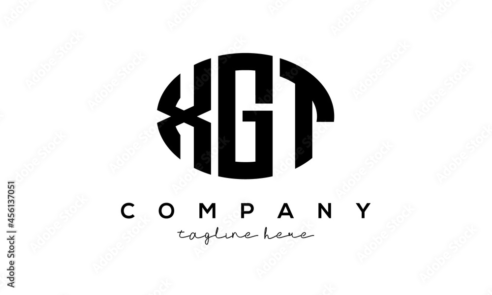 XGT three Letters creative circle logo design