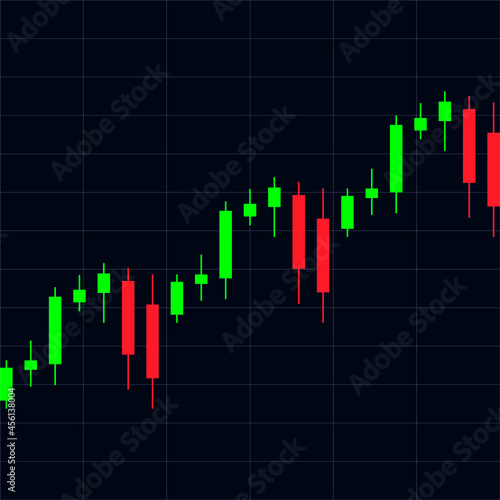 Candle stick chart icon, for Business Finance Market