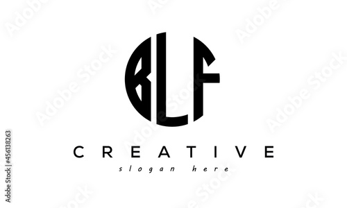 Letter BLF creative circle logo design vector photo