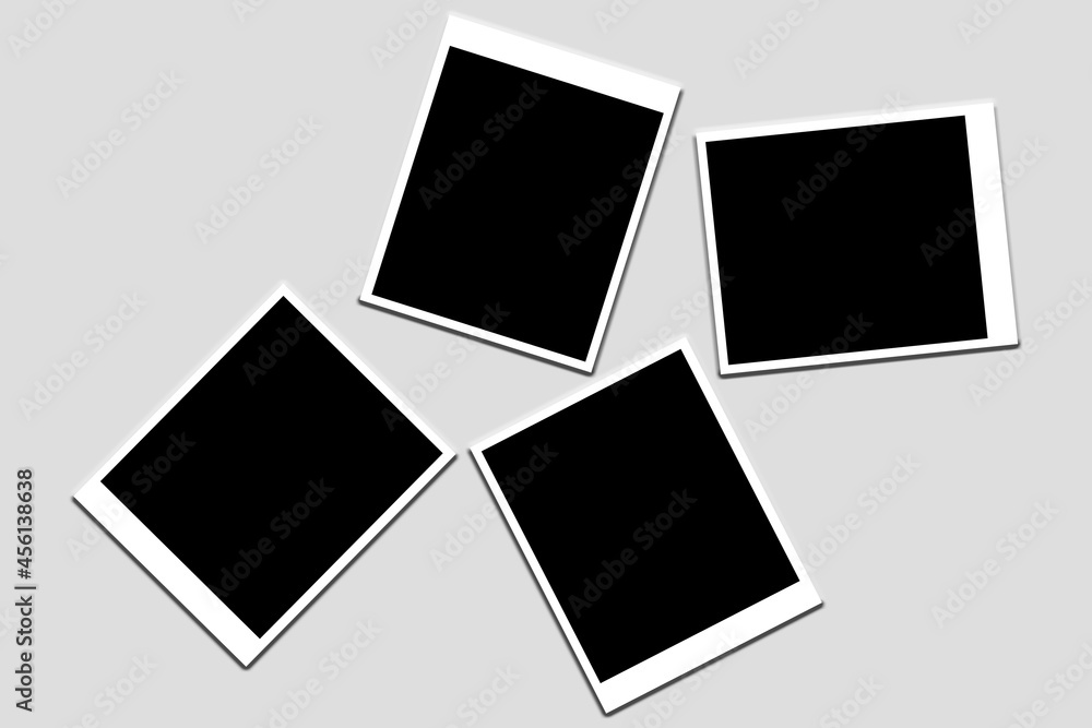 Create blank photo frames on a colorful background Create blank photo frames on a colorful background