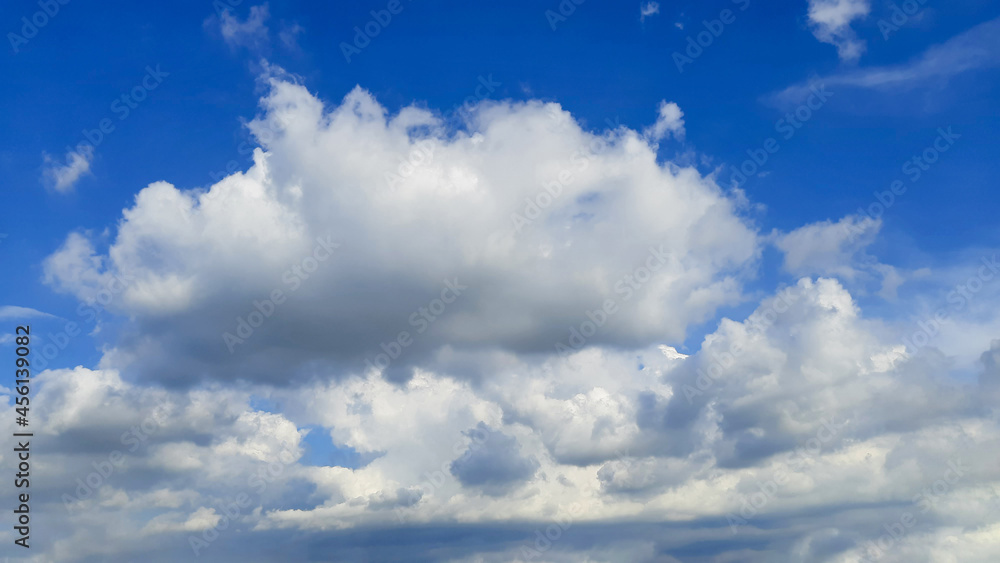 Blue sky with clouds - natural background