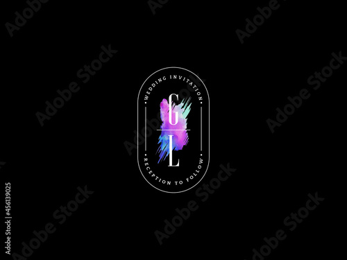 Letter GL Logo, Creative gl g l Logo Icon Vector for floral wedding, anniversary celebration