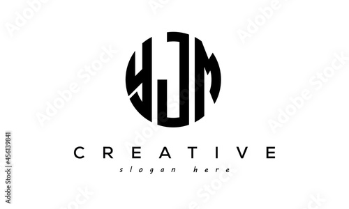 Letter YJM creative circle logo design vector photo