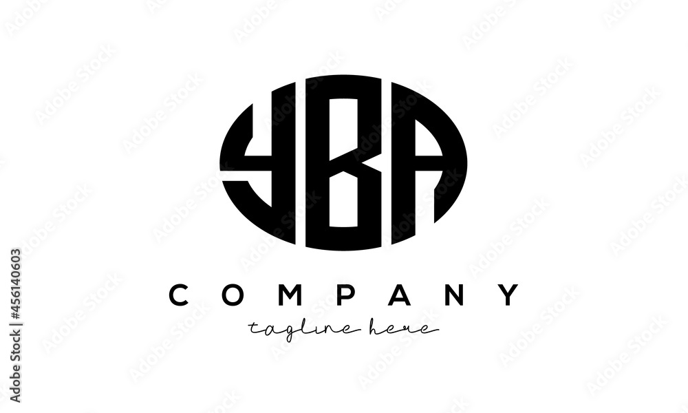 YBA three Letters creative circle logo design YBA three Letters creative circle logo design
