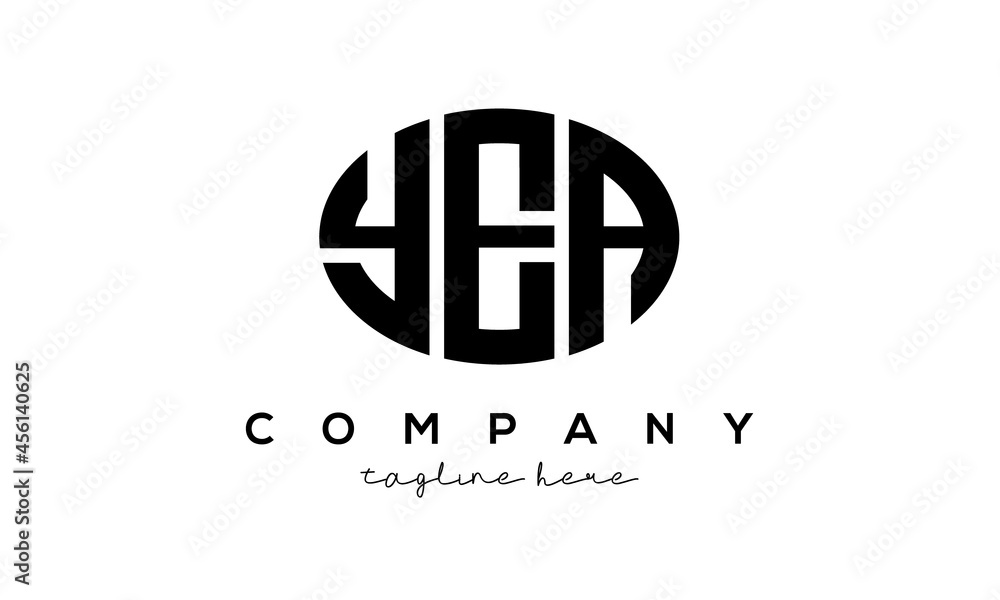 YEA three Letters creative circle logo design YEA three Letters creative circle logo design