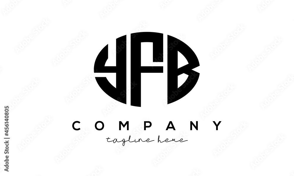 YFB three Letters creative circle logo design