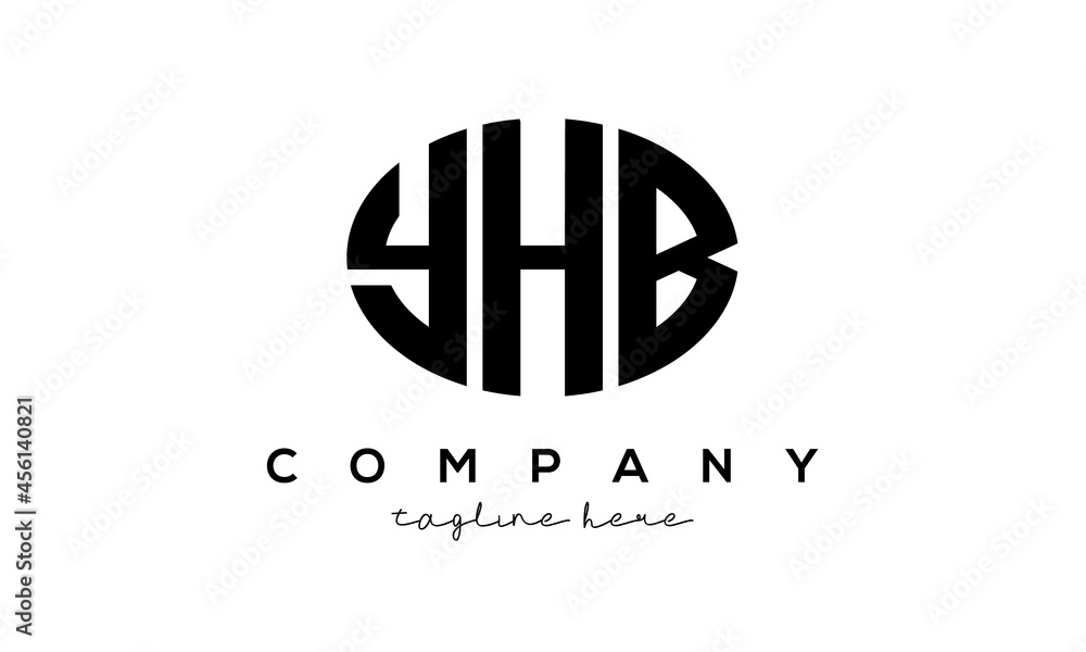 YHB three Letters creative circle logo design YHB three Letters creative circle logo design