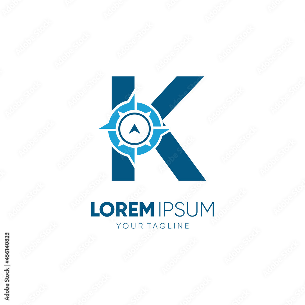 Letter K Compass Logo Design Vector Icon Graphic Emblem Illustration Letter K Compass Logo Design Vector Icon Graphic Emblem Illustration