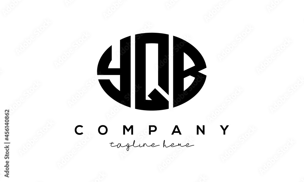 YQB three Letters creative circle logo design YQB three Letters creative circle logo design