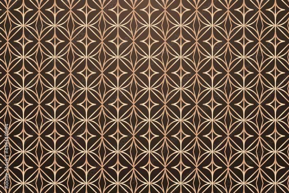 Seamless golden round geometric patterned background design resource vector Seamless golden round geometric patterned background design resource vector
