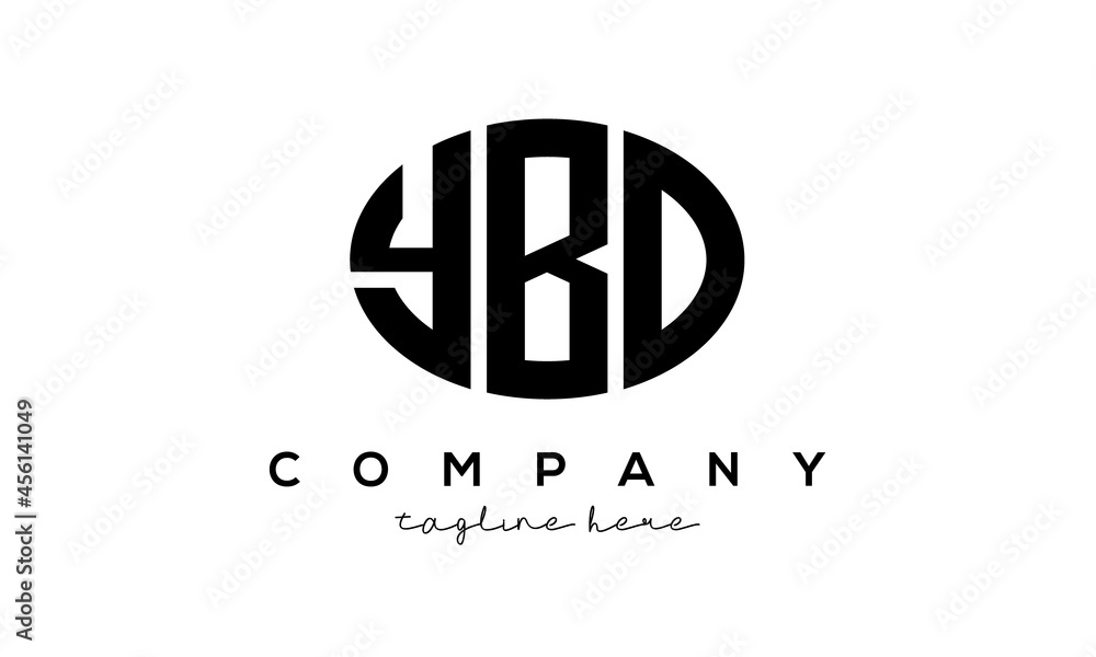 YBO three Letters creative circle logo design YBO three Letters creative circle logo design