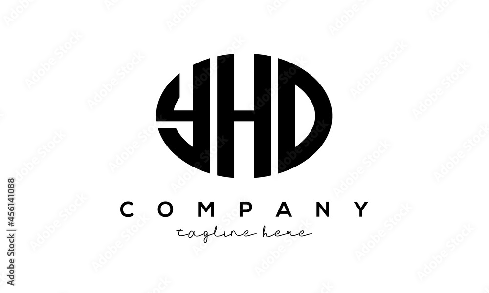 YHO three Letters creative circle logo design YHO three Letters creative circle logo design