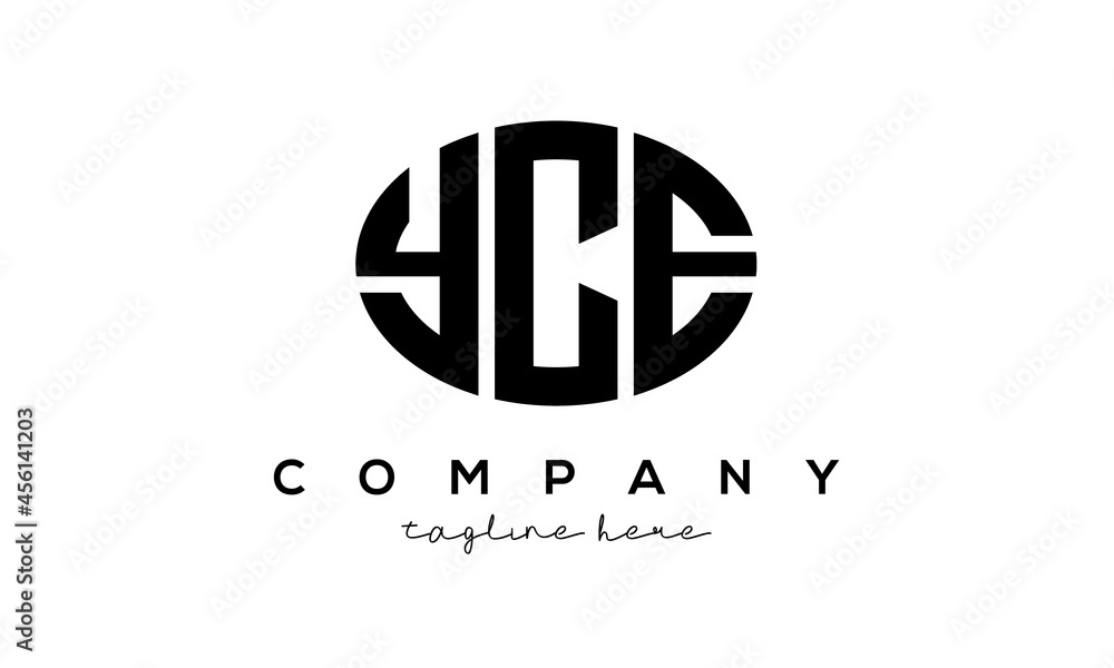 YCE three Letters creative circle logo design YCE three Letters creative circle logo design