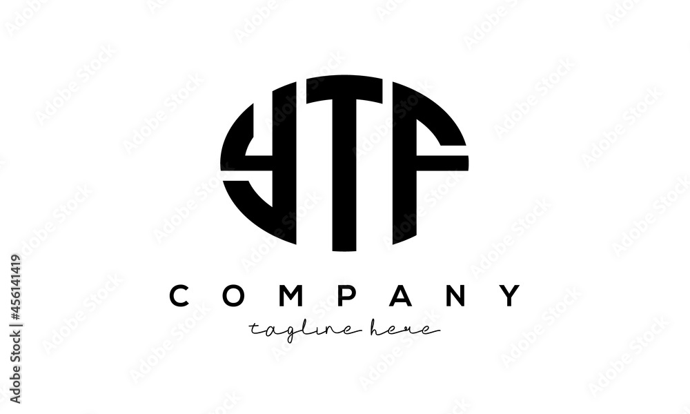 YTF three Letters creative circle logo design