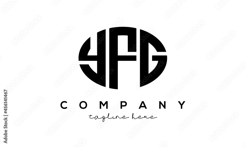 YFG three Letters creative circle logo design YFG three Letters creative circle logo design