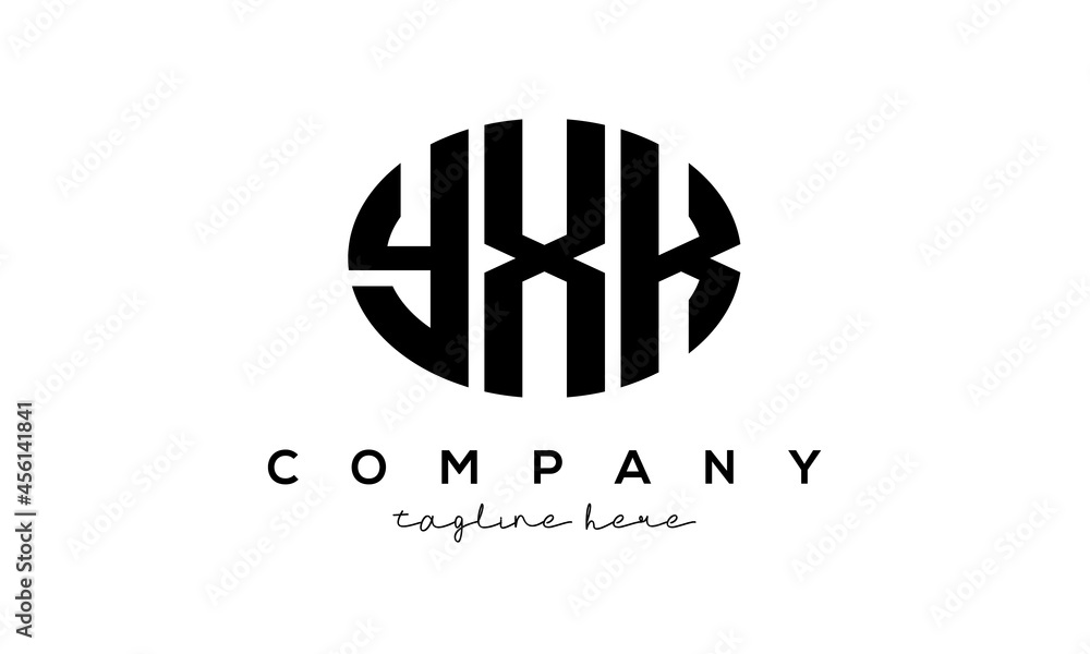 YXK three Letters creative circle logo design YXK three Letters creative circle logo design