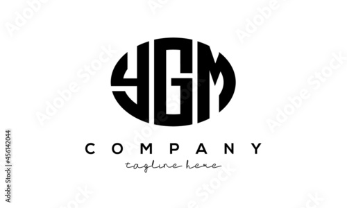 YGM three Letters creative circle logo design