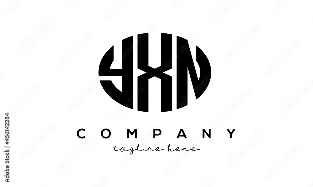 YXN three Letters creative circle logo design YXN three Letters creative circle logo design