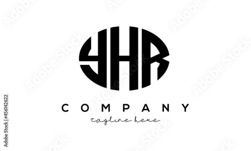 YHR three Letters creative circle logo design