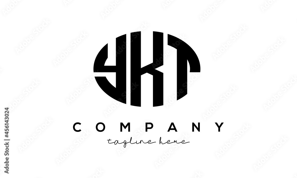 YKT three Letters creative circle logo design YKT three Letters creative circle logo design