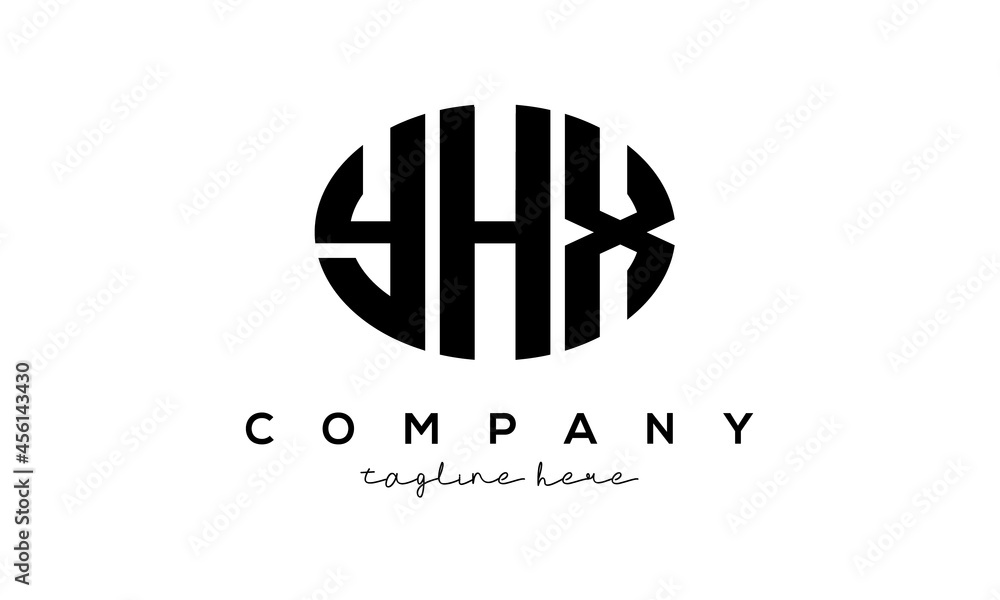 YHX three Letters creative circle logo design