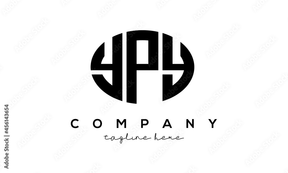 YPY three Letters creative circle logo design
