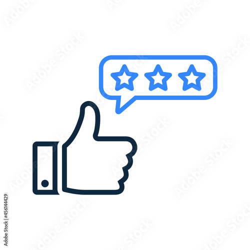 Good, review, thumb up, website icon. Editable vector graphics.