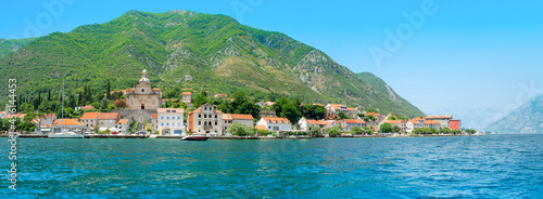 Fototapeta Naklejka Na Ścianę i Meble -  Panoramic landscape of the the historic town of Prcanj, Montenegro