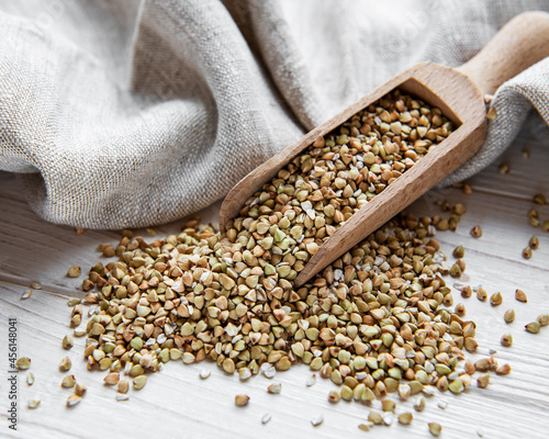 Organic green buckwheat photo