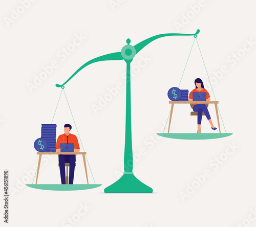 Gender Pay Gap Concept.